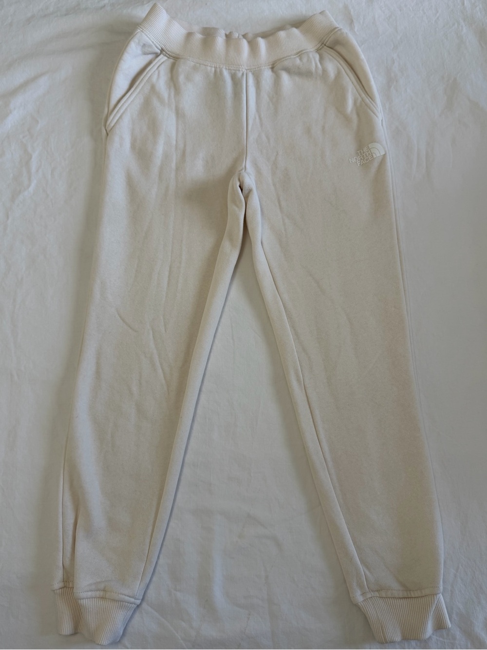 The North Face Girls Off-White Fleece Joggers Sm 7/8